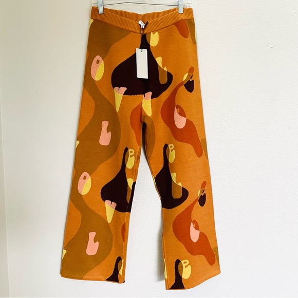 NEVER FULLY DRESSED Tan Retro Love Knit Pant Size 8 - Picture 14 of 16